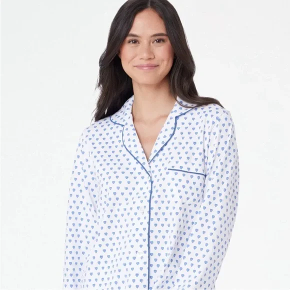 roller rabbit blue hearts polo pj shirt - Picture 4 of 4